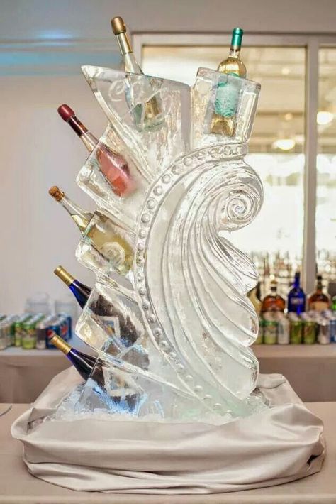 Ice Sculpture Wedding, Ice Luge, Ice Carving, Ice Art, Ice Sculpture, Snow Sculptures, Ice Bars, Sand Sculptures, Waterfront Wedding