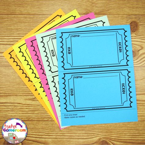 Exit Tickets Ideas, Exit Ticket Ideas First Grade, Art Exit Tickets, Exit Ticket Ideas Middle School, 1st Grade Exit Tickets, Homeschool Classroom Setup, Math Exit Tickets High School, First Grade Exit Tickets, Math Exit Tickets Middle School