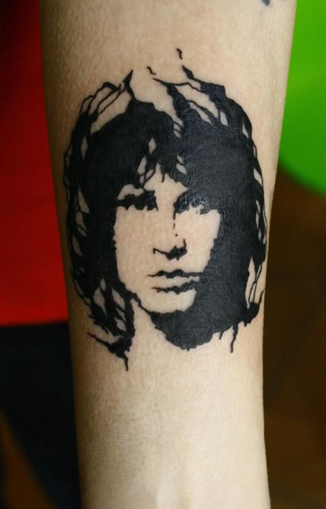 Jim Morrison Tattoo Ideas, The Doors Tattoo Ideas, Hopeful Tattoos, The Doors Tattoo, Jim Morrison Tattoo, Super Hero Tattoos, Kewpie Tattoo, Inner Bicep Tattoo, 21st February