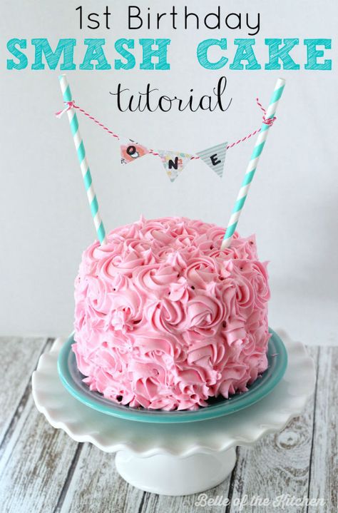 1st Birthday Smash Cake Tutorial + Simple Vanilla Cake recipe Simple Vanilla Cake Recipe, Smash Cake Recipe, Simple Vanilla Cake, 1st Birthday Smash Cake, Smash Cake Recipes, Homemade Vanilla Cake, Birthday Smash Cake, Smash Cake Girl, Cake Frosting Recipe