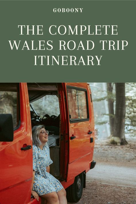 An image of a woman sitting in the doorway of an orange campervan, looking out to nature. Wales Road Trip, Wales Travel, Snowdonia National Park, Brecon Beacons, Breathtaking Places, Cozy Cafe, Seaside Resort, Places In Europe, Snowdonia