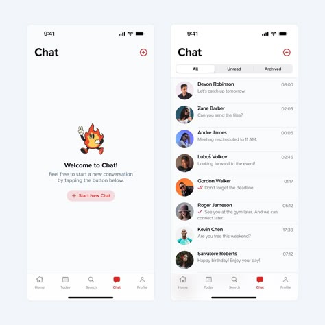 Chat App 💬 #uidesign #uxdesign #uiux #design #userinterface #figma Chat Ui Design Mobile, Chat Ui Design, Ux Design Mobile, Ui Ux App, Uiux Design, Mobile App Design Inspiration, App Ideas, App Interface Design, App Home