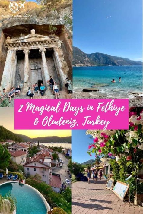 A Magical Weekend in Fethiye & Oludeniz, Turkey | This beautiful area on Turkey's Turquoise Coast is a must-visit! What to do in Fethiye, how to do an Oludeniz day trip, paragliding, beaches, the Blue Lagoon, & more! #turkey #beach #fethiye #oludeniz #turquoisecoast Oludeniz Turkey, Turkey Beach, Turkey Travel Guide, Visit Turkey, The Blue Lagoon, Turkey Destinations, Sailing Trips, Asia Destinations, Top Travel Destinations