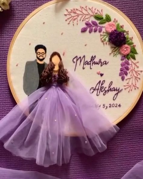 Customized handmade embroidery hoop for your special occasions like birthday, wedding anniversary, engagement anniversary and more....🪡🥳💖 . . Order and inquiry 💌➡️ DM us . . @priccis_homecraft Engaged Embroidery, Anniversary Embroidery Hoop, Wedding Trinkets, Embroidery Hoop Designs, Anniversary Embroidery, Diy Embroidery Designs, Sewing Embroidery Designs, Handmade Embroidery, Engagement Anniversary