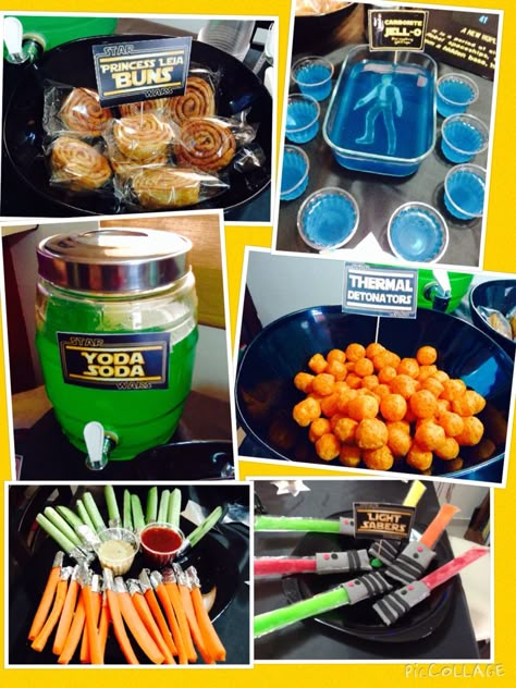 Star wars party Cheap Star Wars Party Ideas, May The Fourth Birthday Party, Star Wars Birthday Snack Ideas, May The Fourth Be With You Birthday Party, Star Wars Dark Side Birthday Party, Star Wars Surprise Party, Star Wars Graduation Party Ideas, Starwars Birthday Decorations Ideas, 40th Birthday Star Wars Theme