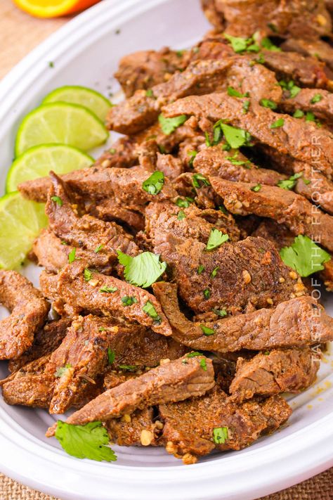 You'll love this Instant Pot Carne Asada. This tender, marinated beef infused with zesty spices, is all made effortlessly in your Instant Pot. Carne Asada Instant Pot, Instant Pot Carne Asada, Carne Asada Recipes, Steak Bites Recipe, Easy Meat Recipes, Marinated Beef, Insta Pot, Skirt Steak, Instant Pot Pressure Cooker