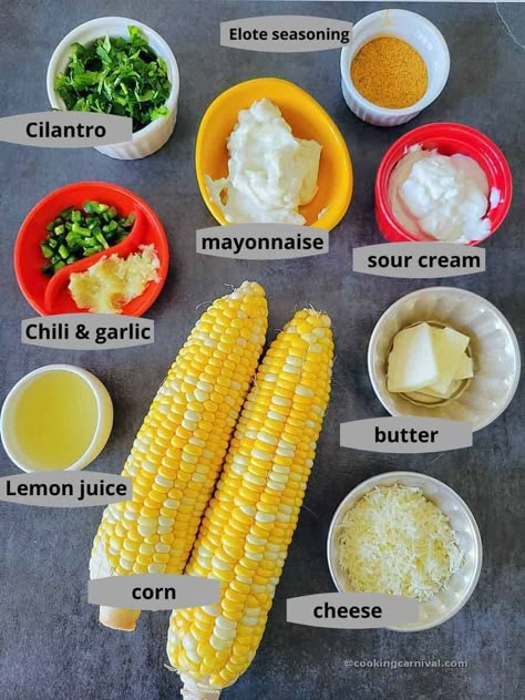 Mexican Elote Dip, How To Make Mexican Corn, Elote Recipe Dip, How To Make Street Corn, Yellow Corn Tortillas Recipes, Elote Station Party, Elite Corn, Homemade Elote, Elotes Dip