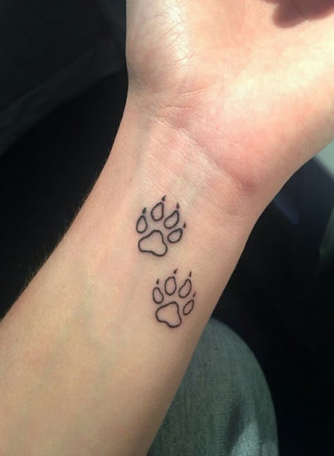 Wolf Print Tattoo, Wolf Paw Tattoos, Bear Claw Tattoo, Bear Paw Tattoos, Paw Tattoos, Claw Tattoo, Next Tattoo Ideas, Matching Best Friend Tattoos, Dog Paw Tattoo