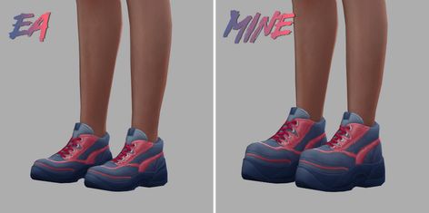 Chunky Uni Sneakers - Discover University sneakers mesh edit | Trillyke on Patreon Sims 4 Maxis Match, Sims 4 Cc Mods, Color Tag, Chunky Sneakers, Maxis Match, Cc Finds, Sims Cc, Custom Content, Sims 4 Cc