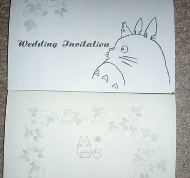 wedding invitation Anime Wedding Invitations, Ghibli Wedding Invitation, Studio Ghibli Wedding Theme, Studio Ghibli Wedding, Ghibli Wedding, Wedding Sites, Geeky Wedding, Nerdy Wedding, Anime Wedding