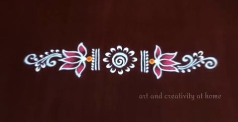 Rangoli Near Door, Entrance Rangoli Designs, Rangoli For Door Entrance, Border Rangoli Designs For Pooja, Door Rangoli Designs Simple, Door Rangoli Designs, Door Rangoli, Easy Rangoli Designs Videos, Border Rangoli