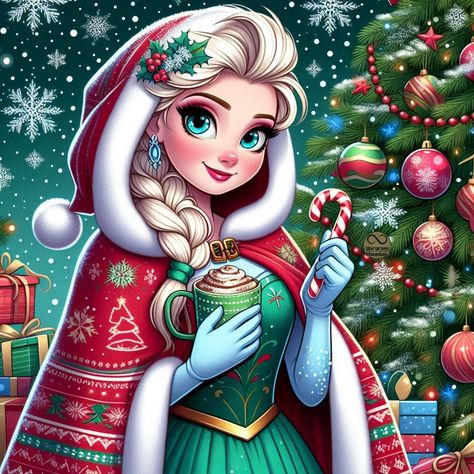 Disney Christmas Characters, Drawing Trace, Disney Princess Christmas, Princess Images, Frozen Christmas, Disney Princess Images, Beige Kitchen, Merry Christmas Images, Christmas Characters