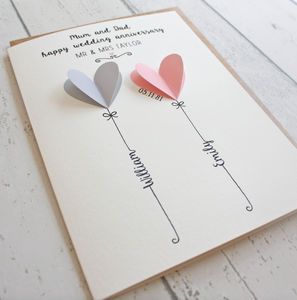 Cards For Wedding Anniversary, Love Anniversary Cards, Happy Wedding Card, Cute Anniversary Cards, Anniversary Card Design, Engagement Anniversary Card, Marriage Anniversary Cards, Anniversary Cards For Couple, Heart Shaped Balloons