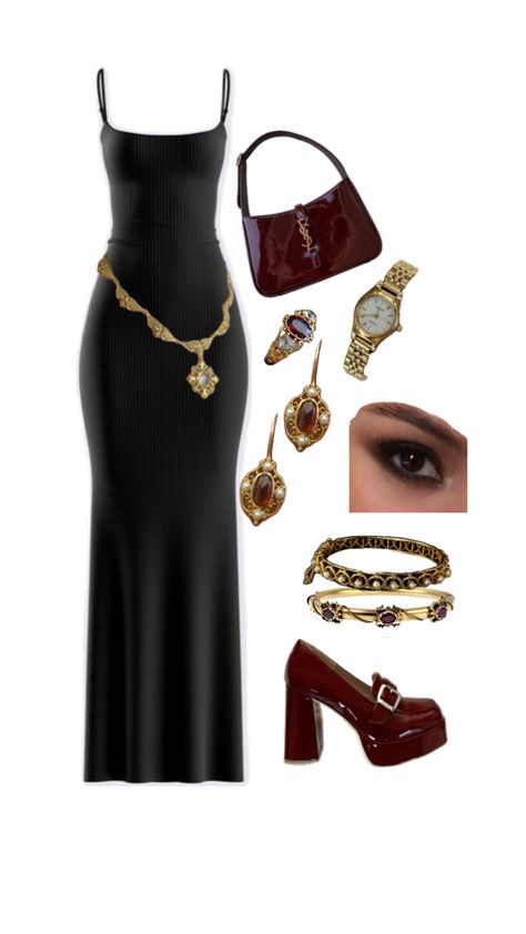 Sade Aesthetic Outfit Black Woman, Evening Outfit Going Out Classy, Black Hostess Outfit Restaurant, Jazz Club Dress, Dark Feminine Outfits Black Women, Speakeasy Outfit Women Modern, Black Dress Styling Ideas, Dark Feminine Style Outfits, Jazz Inspired Outfits