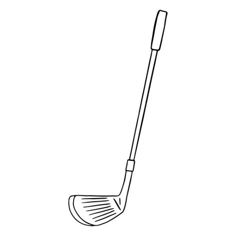 Golf Club Art Drawings, How To Draw A Golf Club, Golf Club Clip Art, Golf Club Tattoo Simple, Golf Club Illustration, Golf Drawing Easy, Golf Club Tattoo, Golf Club Drawing, Golf Clip Art