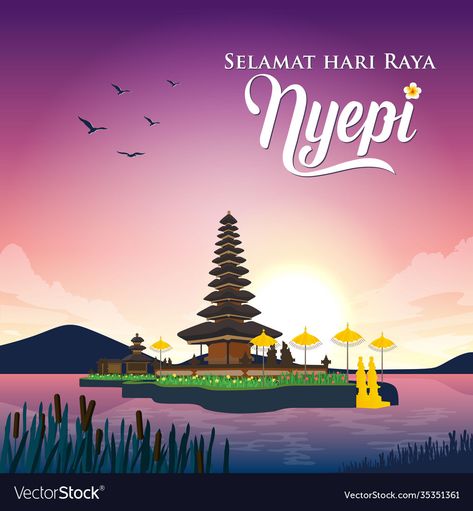 Hari Raya Nyepi, Nyepi Day, Ipad Wallpaper Watercolor, Day Of Silence, Logo Online Shop, Selamat Hari Raya, Logo Design Set, Card Poster, Hari Raya