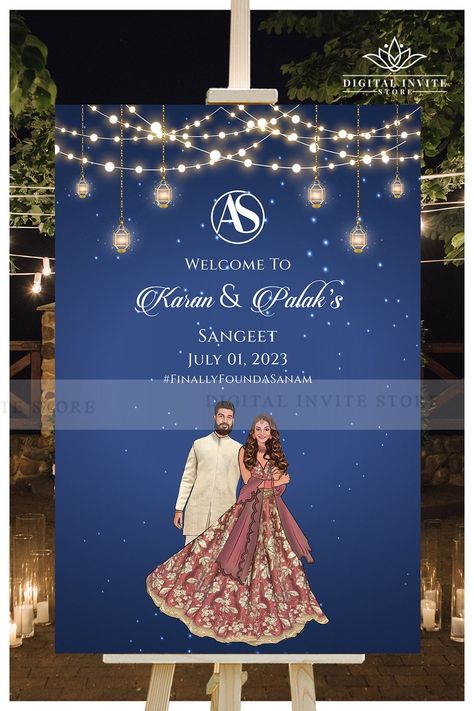 Buy Welcome to Our Sangeet Signage as Custom Portrait Sangeet Online in India - Etsy Sangeet Board Ideas, Sangeet Poster Design, Sangeet Name Board, Sangeet Welcome Board Ideas, Sangeet Welcome Sign, Sangeet Welcome Board, Sangeet Signage, Sangeet Invitation, Wedding Card Quotes