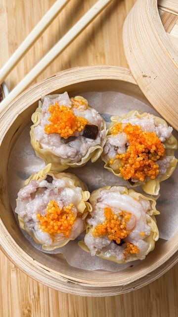 Vincent Yeow Lim on Instagram: "Siu Mai or Shu Mai EXACTLY like Yumcha served with @chinsu_hot_sauce. This is my all time favourite order and the deciding factor as to if a dimsum restaurant is good or bad. You guys constantly ask me for exact measurements and I have finally given in and I decided to make a website to share my recipes with the world. This blog requires a lot money and (wo)man power to stay up and running. I hope you can click the link in my bio and bookmark it. Every recipe that I make from now on will be released on the website. https://dimsimlim.com" Dim Sum Aesthetic, Dimsum Aesthetic, Shu Mai Recipe, Dimsum Restaurant, Bamboo Steamer Recipes, Shu Mai, Egg Pastry, Siu Mai, Best Dumplings