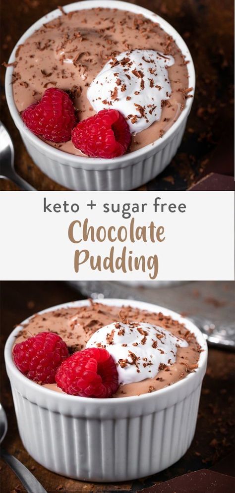 Low Carb Pudding Dessert, Sugar Free Pudding Recipes, Sugar Free Pudding Desserts, Sugar Free Chocolate Pudding, Ketovore Recipes, Keto Chocolate Pudding, Quick Keto Dessert, Healthy Snack Recipe, Chocolate Pudding Recipe