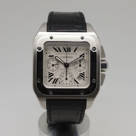 Cartier Santos 100 Xl, Cartier Santos 100, Cartier Tank Solo, Vintage Gallery, Small Watch, Amazing Watches, Cartier Santos, Wrist Wear, Cartier Watch