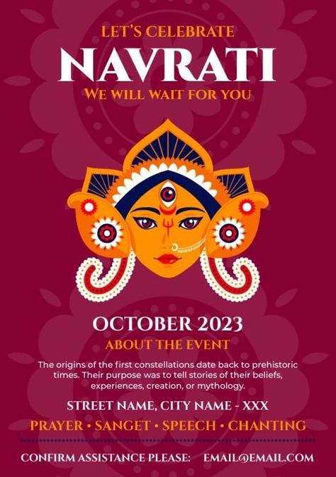 Colorful Hand-drawn Let's Celebrate Navratri Invitation Navratri Invitation Card, Navratri Invitation, Invitation Layout, Invitation Background, Something Unique, Design Posters, Brand Kit, Invitation Card Design, Bear Wallpaper