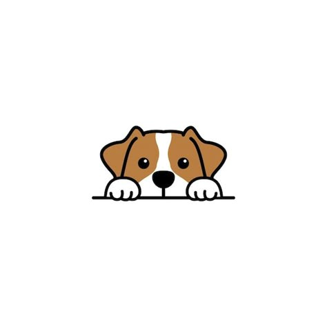 Cute Simple Dog Drawings, Simple Puppy Drawing, Easy Dog Paintings On Canvas, Simple Dog Drawings, Dog Breeds Chart, Cute Jack Russell, Fluffy Dog Breeds, Dog Drawing Simple, Cute Dog Cartoon