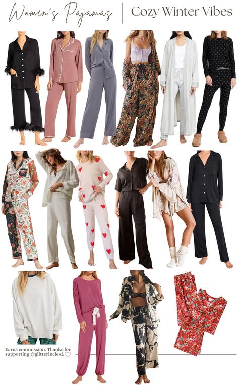 Best Pajamas Women, Pajamas Winter, Winter Pjs Women, Winter Pajamas Women, Winter Pjs, Silky Pajamas, Pijamas Women, Pajama Outfit, Womens Pjs