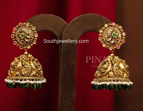 Gold Kammalu, Golden Jhumka, Indian Traditional Jewellery, Gold Jhumkas, Gold Earrings For Kids, 22 Carat Gold Jewellery, Latest Indian Jewellery, Mangal Sutra, Gold Jhumka