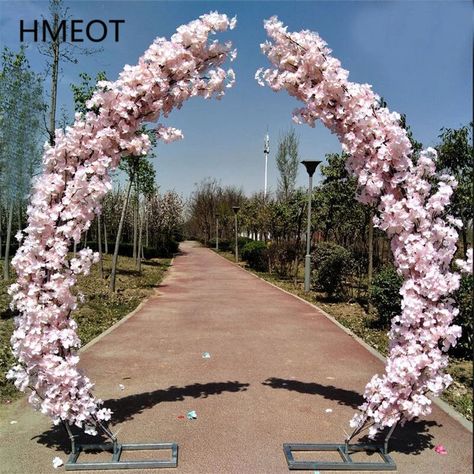 Cherry Blossom Arch, Decor For Party, Wedding Arches Outdoors, Arch Door, Wedding Vase Centerpieces, Floral Archway, Floral Arch Wedding, Wedding Ceremony Arch, Cherry Blossom Flowers