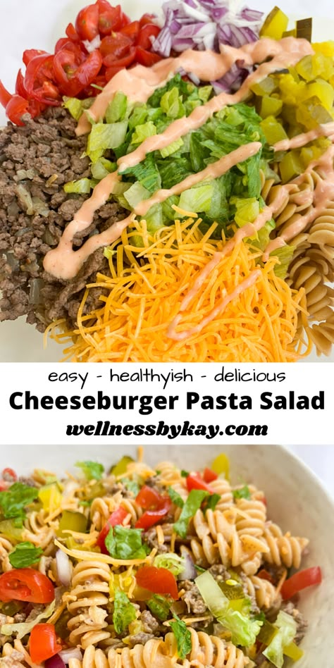 Salads For Kids, Cheeseburger Pasta, Summer Side Dish, Easy Pasta Salad, Summer Pasta Salad, Summer Side Dishes, Summer Eating, Best Comfort Food, Pasta Salad Recipes