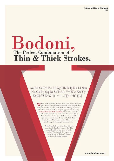 Typeface Poster Ideas, Bodoni Typeface Poster, Typography Specimen Poster, Bodoni Poster Typography, Bodoni Font, Font Poster Design Typography, Type Book Cover, Bodoni Poster, Font Poster Design