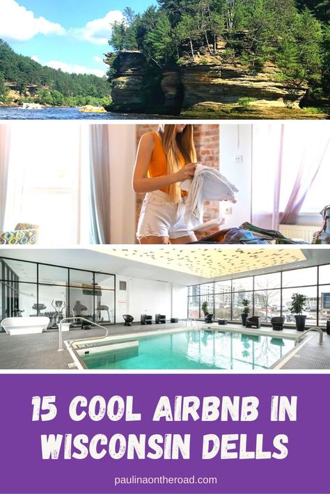 Are you looking for the best Airbnbs in Wisconsin Dells? This is the ultimate list of Wisconsin Dells Airbnbs, including gorgeous cabins in Wisconsin Dells, unique stays in Wisconsin Dells, cheap accommodation, and luxury apartments in Wisconsin Dells, WI. If you are visiting Wisconsin Dells with kids or plan a romantic getaway to Wisconsin Dells, a Wisconsin Dells bachelorette party... there are plenty of options in Wisconsin Dells for adults. An Airbnb is thus perfect! #wisconsindells #airbnb Wisconsin Dells Bachelorette, Wisconsin Dells With Kids, Wi Dells, Luxury Airbnb, Unique Stays, Bachelorette Party Destinations, North America Travel Destinations, Wisconsin Dells, Travel Finds