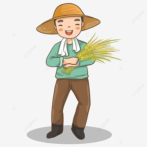 Farmer Cartoon Image, Farmer Clipart, Farmer Drawing, Farmer Cartoon, Rice Png, Farmer Illustration, Printable Play Money, Vector Illustration Character, Cartoon Mom