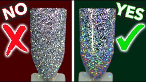 Holographic Glitter Nails How-To: The Trick to Making Holo Nails Look 10 Times Shinier   Glamour Clear Glitter Nails, Glitter Fade Nails, Holographic Glitter Nails, Glitter Gradient Nails, Ombre Gel Nails, Faded Nails, Silver Glitter Nails, Holo Nails, Youve Been