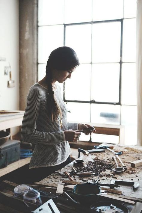 dustjacketattic: ariele alasko by arden wray Kelly Brown, Working Table, Intarsia Woodworking, Environmental Portraits, Woodworking Box, Woodworking Classes, Table Diy, Business Portrait, Woodworking Wood