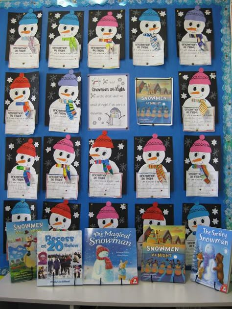 Snowman At Night, Winter Themed Activities, Self Connection, Text To Self Connection, Snowmen At Night, Snowmen Activities, January Activities, Text To Self, Winter Writing