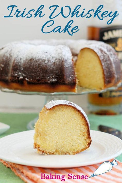 Irish Whiskey Desserts, Irish Whiskey Cake, Liquor Cakes, Irish Dessert Recipes, Irish Desserts Traditional, Whiskey Wednesday, Irish Recipes Authentic, Irish Desserts, Irish Cooking