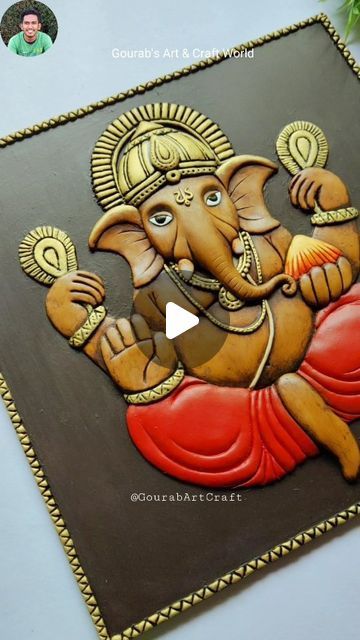 Lippan Art Ganesha, 3d Murals, School Board Decoration, T Craft, Productive Work, Indian Women Painting, Lippan Art, Abstract Art Diy, Clay Wall Art