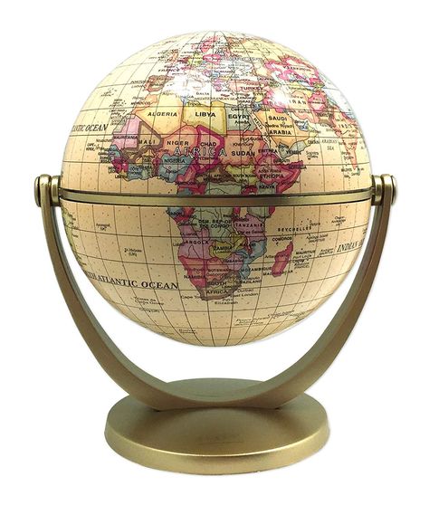 Exerz Dia 10cm Mini Antique Globe: Amazon.co.uk: Toys & Games Antique Globe, Mini Globe, Ocean Classroom, Library Desk, Globe Vintage, Creative Birthday Gifts, Earth Globe, Map Globe, World Globe