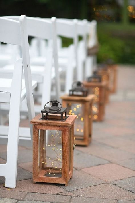 Simple Outdoor Wedding Aisle, Lantern Wedding Aisle, Outdoor Wedding Aisle, Simple Outdoor Wedding, Wedding Aisle Decoration, Wedding Aisle Outdoor, Wedding Ceremony Decorations Outdoor, Lantern Wedding, Lantern Decor Wedding