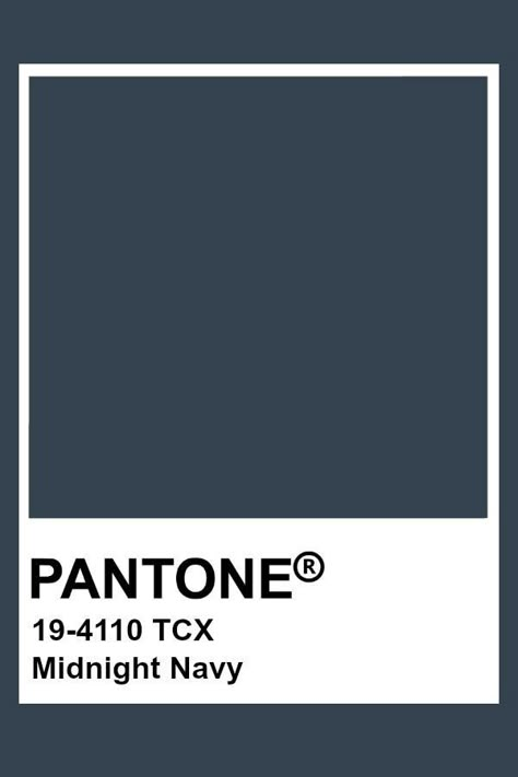 Midnight Blue Pantone, Pantone Navy Blue, Navy Swatch, Navy Blue Pantone, Pantone Navy, Pantone Shades, Pantone Azul, Pantone Tcx, Palettes Color