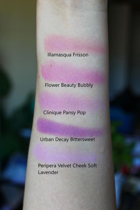 Lavender Blush Makeup, Lavender Makeup Looks Natural, Clinique Pansy Pop, Purple Blush Makeup, Dark Winter Makeup, Project Pan, Beauty Bible, Brown Eyes Makeup, Clinique Pop