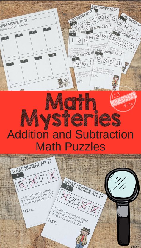 FREE Math Mysteries - FUN Addition and Subtraction Math Problems - these free printable math word problems make it fun for kindergarten, first grade, 2nd grade, 3rd grade, and 4th grade students to practice math. Two Step Word Problems 2nd Grade Addition And Subtraction, Write The Room 2nd Grade, Addition Patterns 3rd Grade, 3rd Grade Math Worksheets Subtraction, Reveal Math 3rd Grade, Free Math Centers 2nd Grade, Big Ideas Math 2nd Grade, Math Centres Grade 2, Reveal Math Grade 2