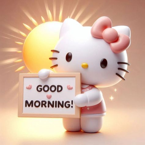 Good morning , hello kitty Goodmorning Hello Kitty, Good Night Hello Kitty, Hello Kitty Good Morning, Good Morning Hello Kitty, Good Morning Cute, Good Morning Cat, Morning Cat, Morning Pics, Morning Pictures