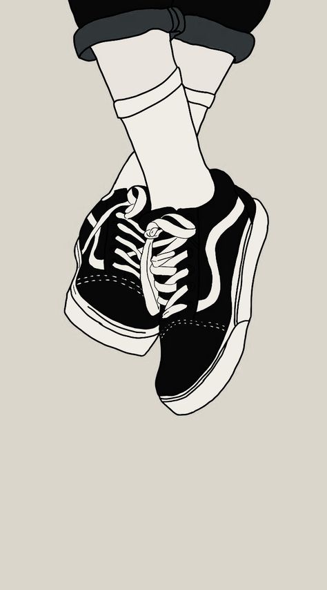 Vans Illustration, Vans Art, Vans Wallpaper, Hypebeast Iphone Wallpaper, Sneakers Illustration, Vans Skateboard, Shoe Poster, Art Assignments, Art Noir