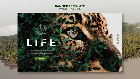 Premium PSD | Wild nature social media post template Roar Tattoo, Roar Illustration, Yellow Green Eyes, Tiger Roar, Tiger Roaring, Tiger Poster, Travel Infographic, Facebook Cover Design, Photoshop Resources