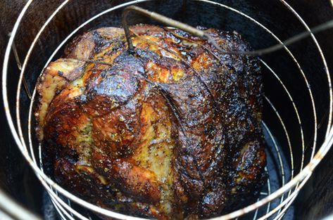 pork roast in the Big Easy Oiless Fryer Recipes, Big Easy Cooker, Charbroil Big Easy Recipes, Big Easy Turkey Fryer, Turkey Fryer Recipes, Big Easy Recipes, Char Broil Big Easy, Pork Picnic, Bbq Grilling Recipes