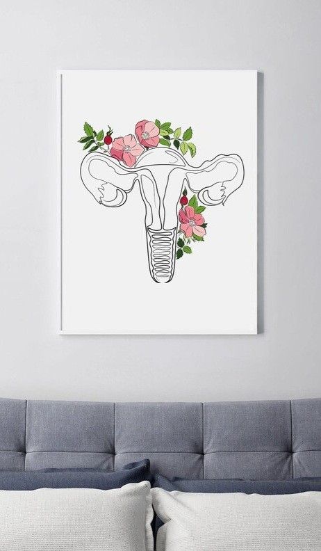 Uterus Drawing, Gynecologist Gift, Line Drawing Wall Art, Bedroom Decorate, Cactus Poster, Lotus Flower Art, Lotus Painting, Sunset Artwork, Line Print