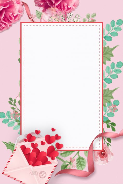 Card Letter Design, Love Quotes Background, Envelope Wallpaper, Envelope Background, Love Envelope, Blank Frames, Valentines Day Border, Frame Love, Envelope Letter