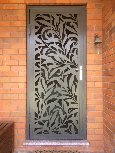 Laser Cut Design Doors - Kings Security Doors Steel Jali Door Design Modern, Ms Jali Design, Aluminium Composite Panel Design, Jali Designs, Security Door Design, Jet Design, Tor Design, Pintu Interior, Porte In Ferro